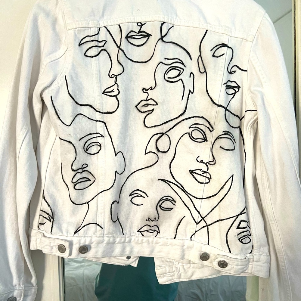 Hand painted denim jacket